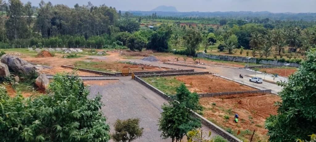 Nairuthya Whispering Wood — Elevated farmland vista overlooking rolling green acreage