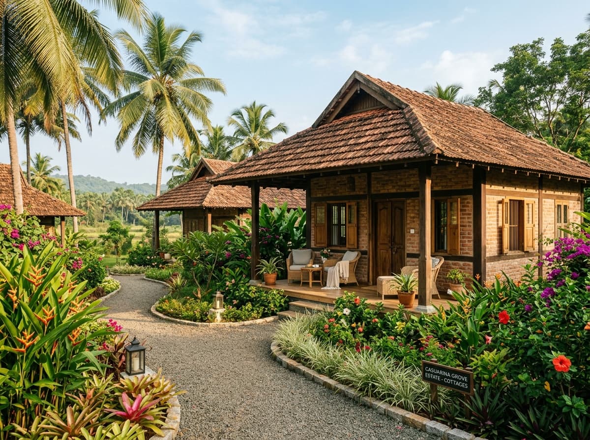 Farm cottages for weekend stays at Coconut Garden in Bidadi