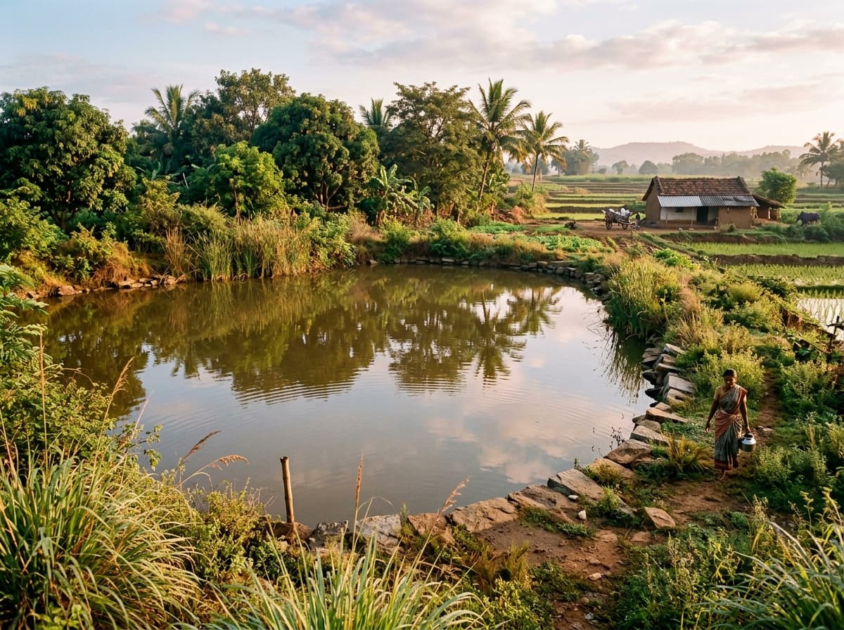 Pond Area at Nairuthya Whispering Wood